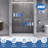 44–48 In. W X 72 In. H Semi-Frameless Double Sliding Shower Door With 1/4 In. (6mm) Clear Tempered Glass And Safety Film-123193654