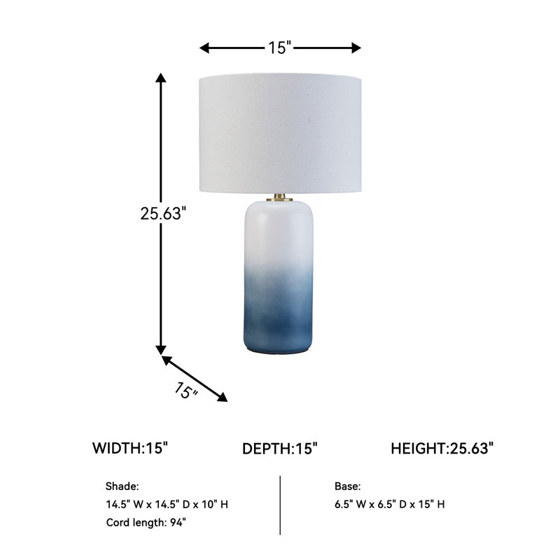 Lampe de table en céramique Cloninger