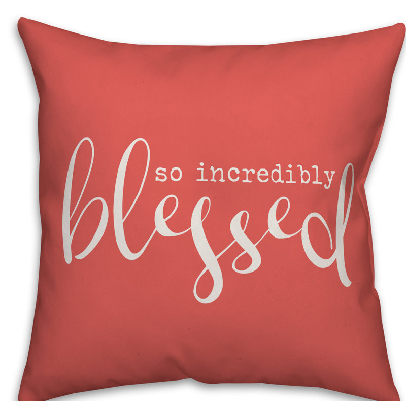  Housse de coussin carré et insert, Corail, 16 po x 16 po