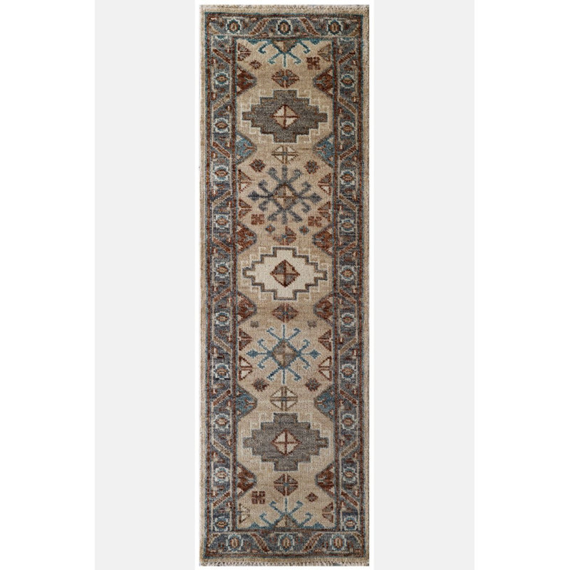 Tapis de couloir beige 2 pi 6 po x 8 pi One-of-a-Kind
