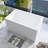 Gloss White Finish Acrylic Freestanding Bathtub ,Spacious Rectangle Shape, Chrome Overflow & Pop-Up Drain