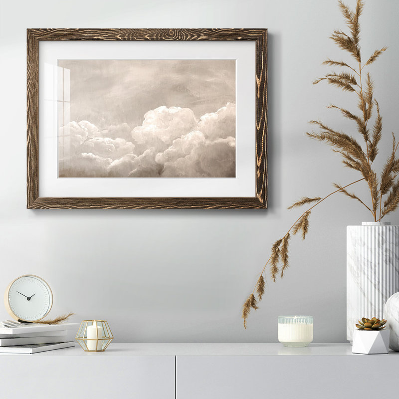 " Painted Clouds I ", 26" H x 38" W, Walnut