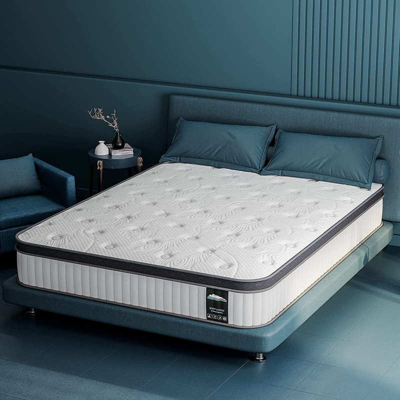 Medium Hybrid Mattress Heavier Coils for Durable Support - Pocket Innersprings for Motion Isolation - Pressure Relieving, 10"