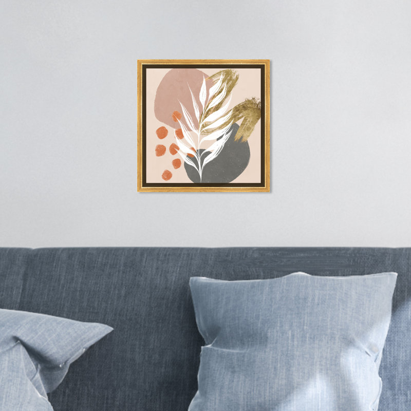 " Pale Breeze " Painting Print, Gold Floater Framed, 12" H x 12" W