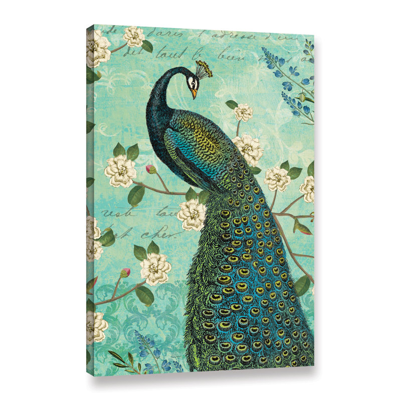 « peacock arbor iv », impression sur toile tendue, H 18 po x l 12 po x P 2 po