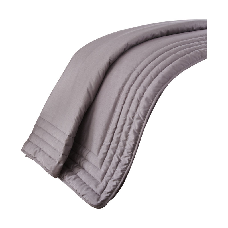 Entiat Bedspread, Slate Grey / Light Plum