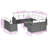 Vidaxl Garden Sofa Set Black, Cream White