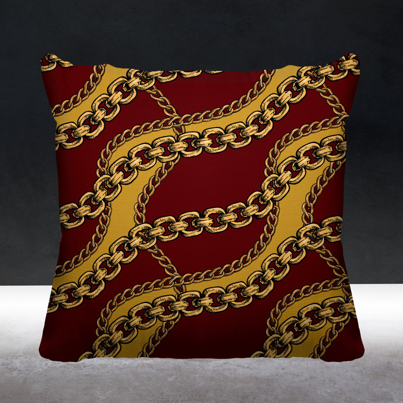 Housse de coussin d'extérieur carré Alessia, 19 po x 19 po, Rouge, Carré