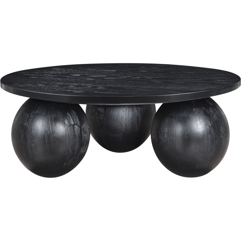 Fitch Oak Veneer Coffee Table, Black
