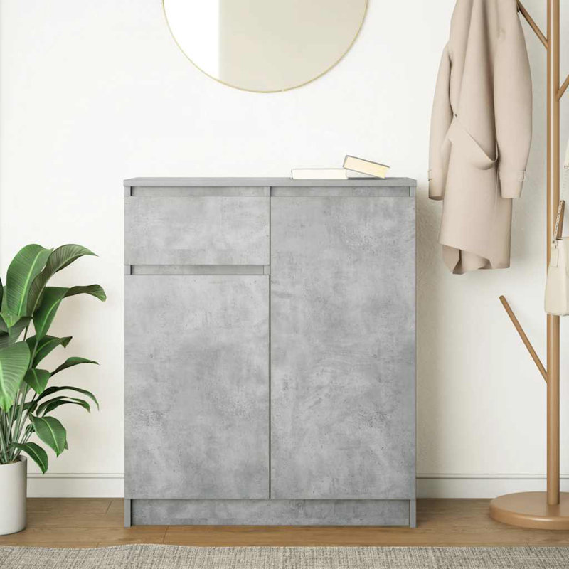 Sideboard With Drawer 71X35x84 Cm Engineered Wood, Concrete Grey