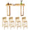 Tables et chaises de comptoir de bar en bois massif