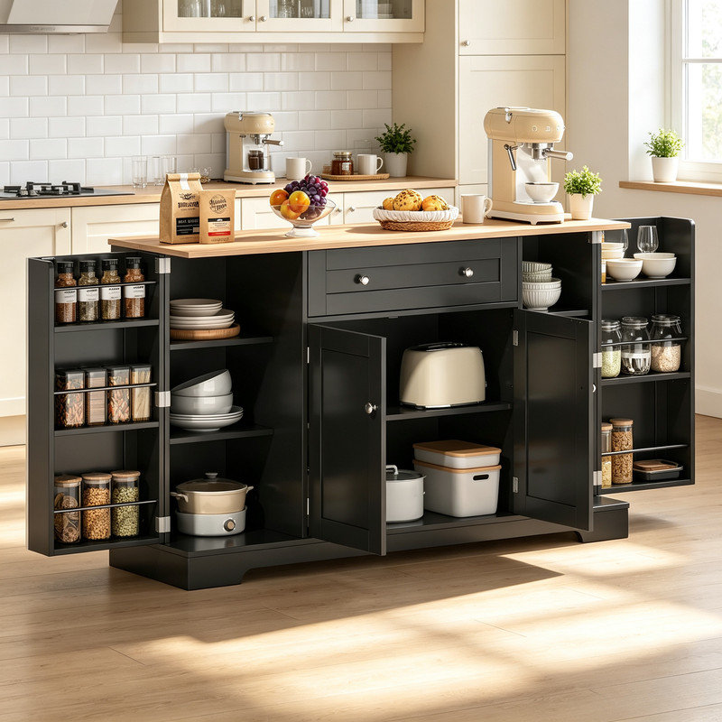 Sideboard, Natural+Black