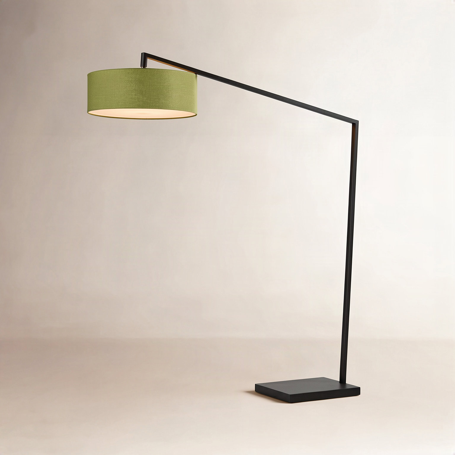 Stretch 87" Dimmable Linen Lamp, Avocado, Black, 87''