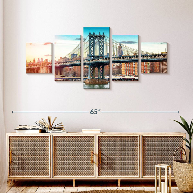 Couleur du pont de Manhattan, H 24 po x l 55 po