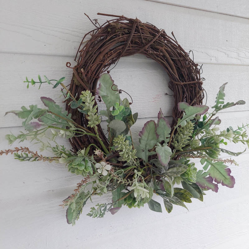 Couronne de verdure succulente 17 po