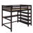 Full Size Loft Bed With Shelves And Desk-837635028