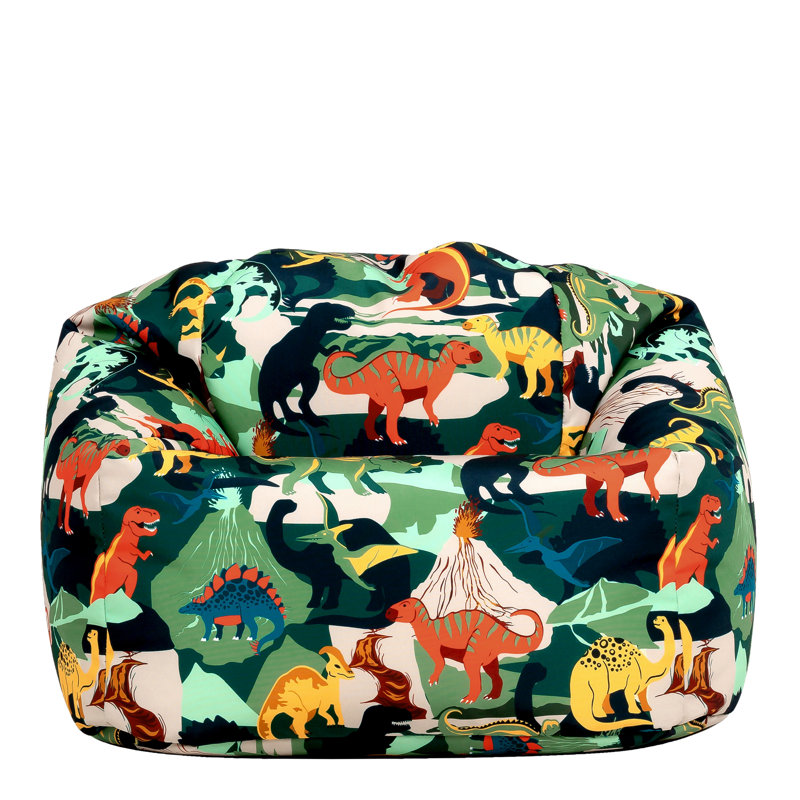 Kids Rainbow Print Classic Bean Bag, Dinosaur (Dark)