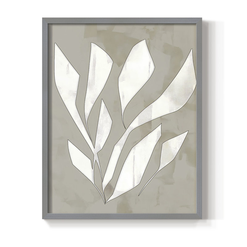 «Abstract VII», reproduction encadrée - prête à être accrochée, Gris, H 20 po x l 16 po
