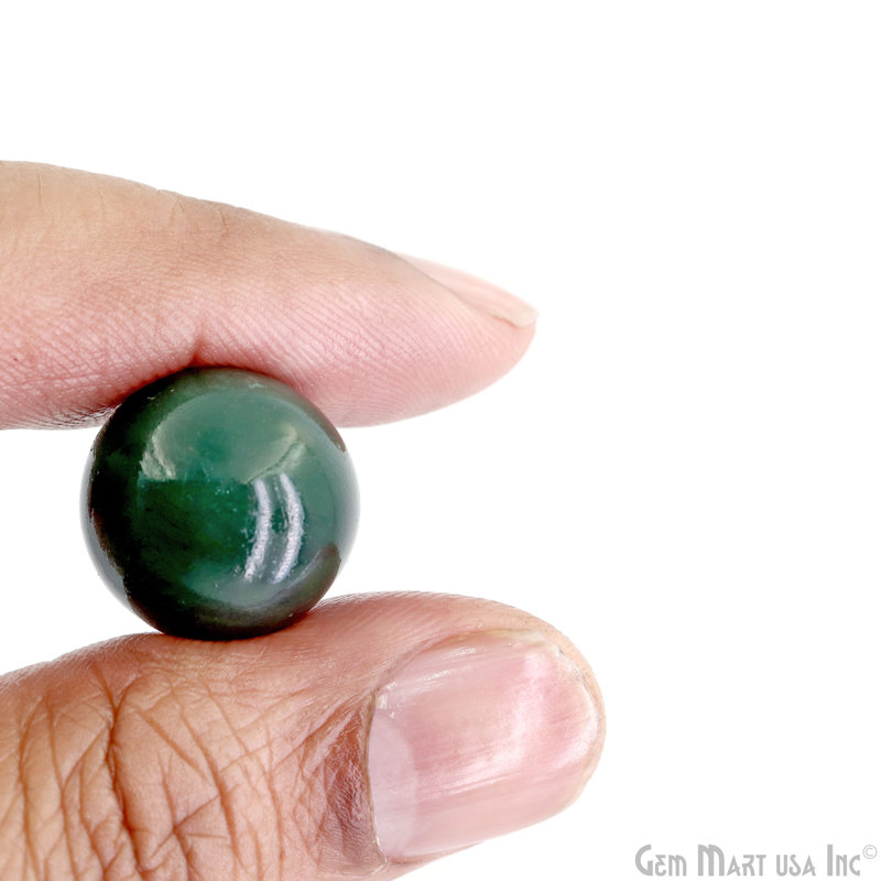Natural Polished Gemstone Sphere, Decorative Accent, Smooth Ball Home Decor, 15-25mm, Green Aventurne
