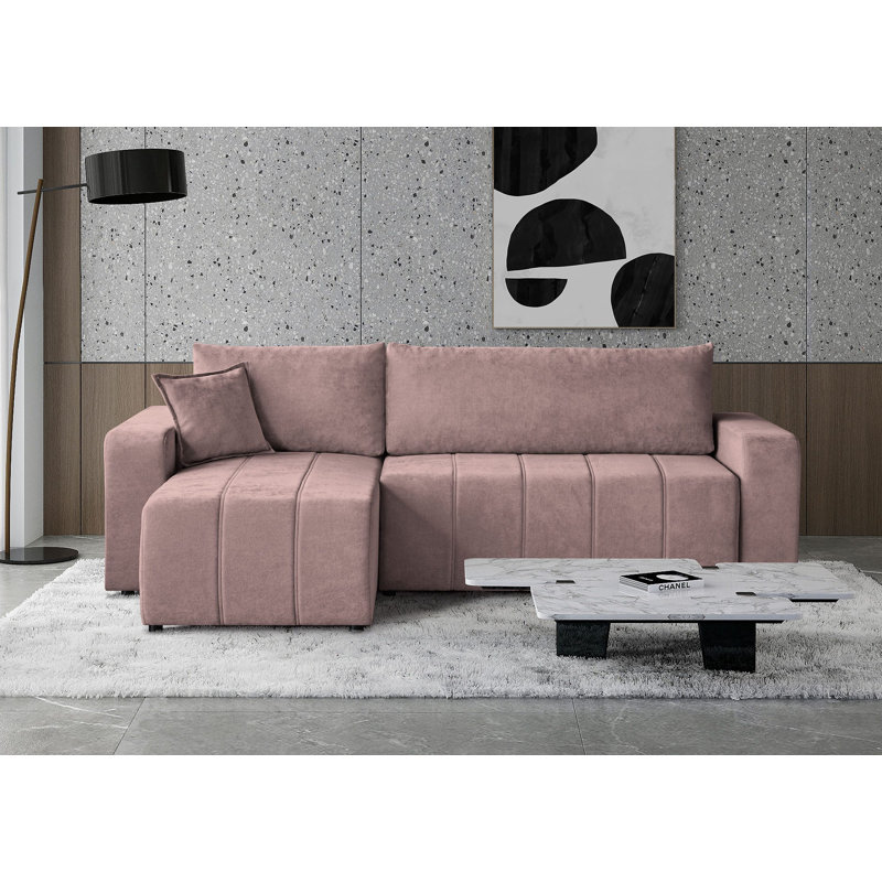 Rogovy Universal Corner Sofa with Sleeping Fuction , Pink