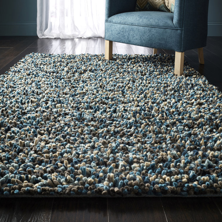 Fatululik Wool Hand Woven Shag Area Rug