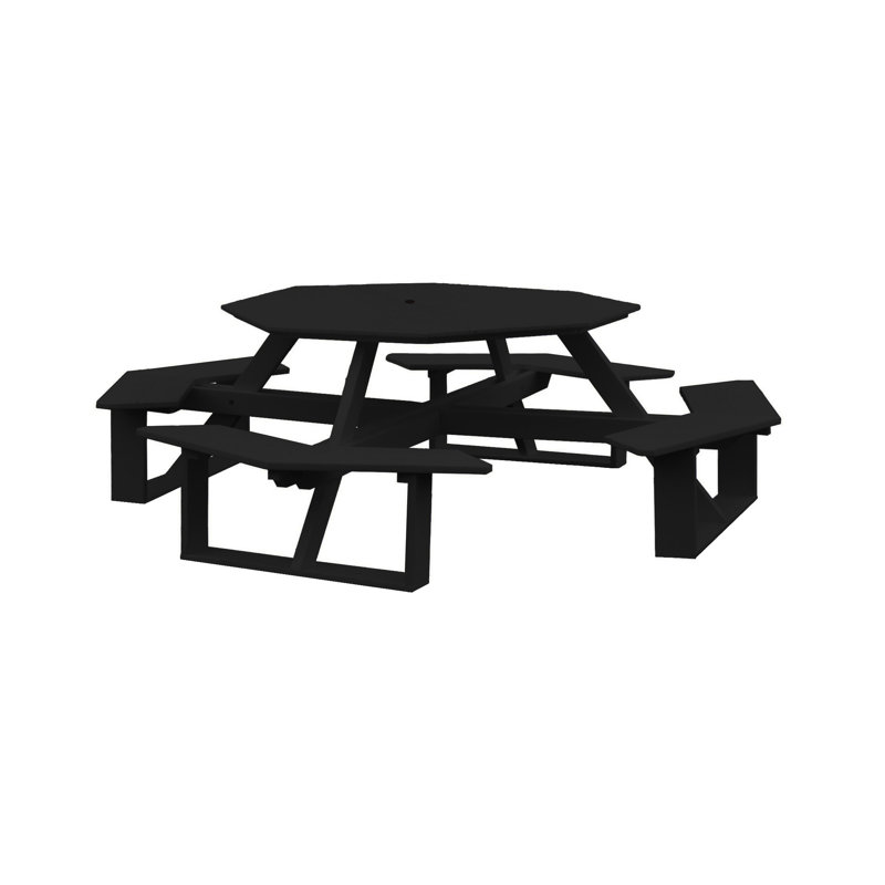 Table de pique-nique Filomena, Oui, Noir