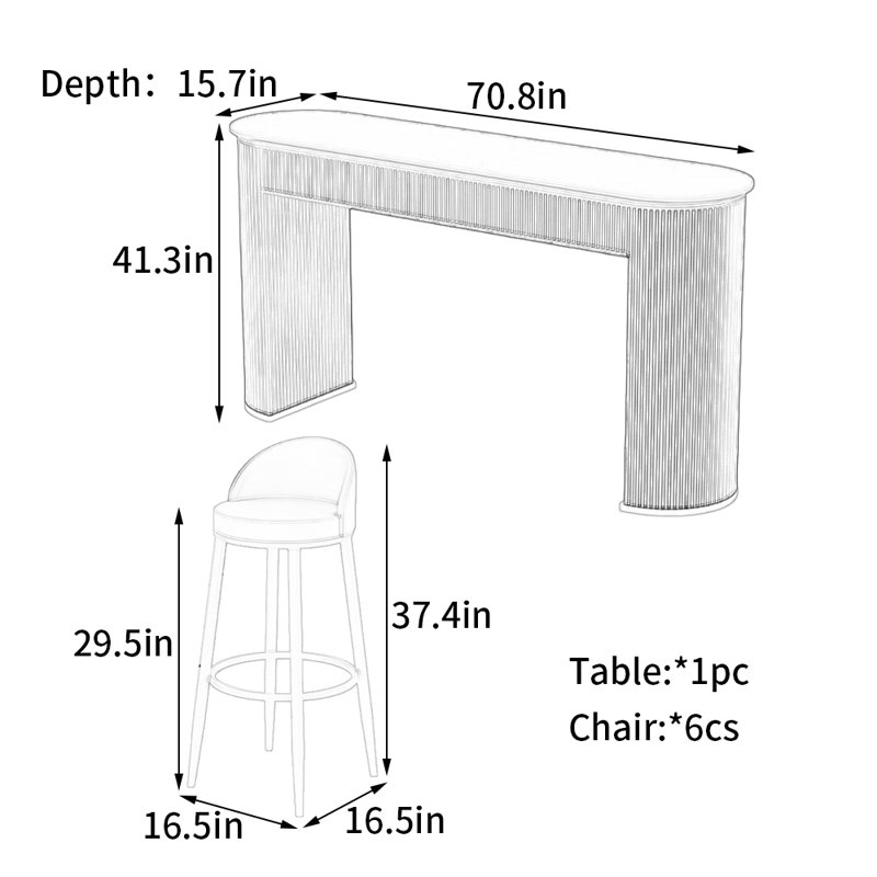 Hearon, 7, 41.3"H x 70.8"L x 15.7"W