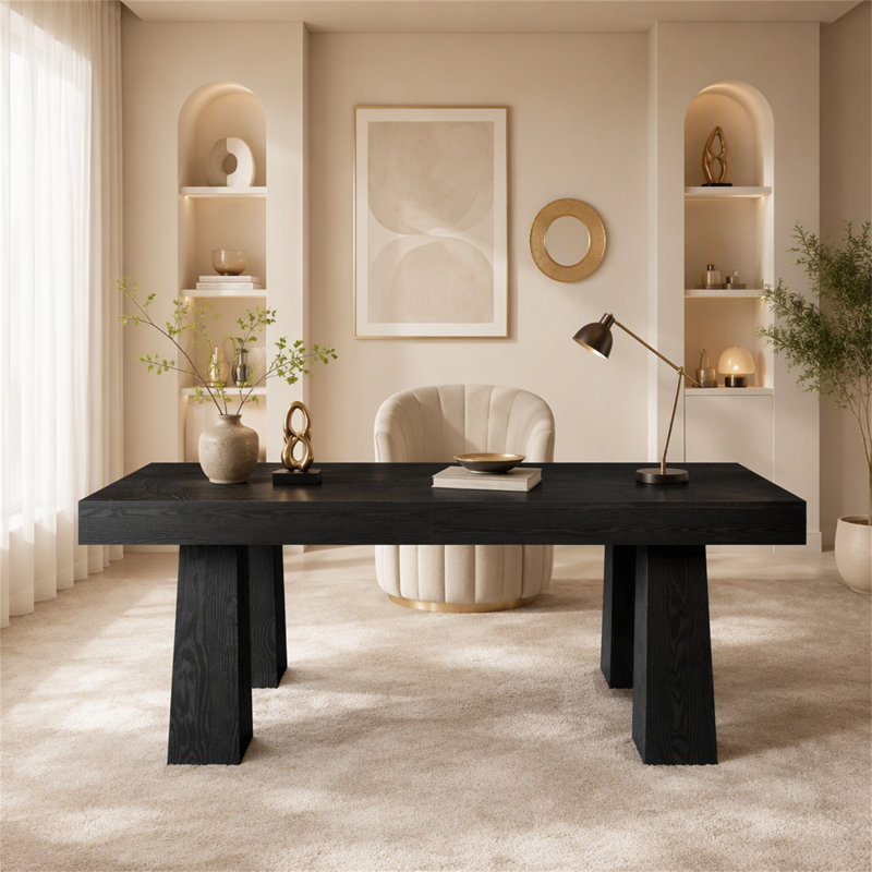 Bureau de direction 63 po, bureau d'ordinateur moderne Home Office