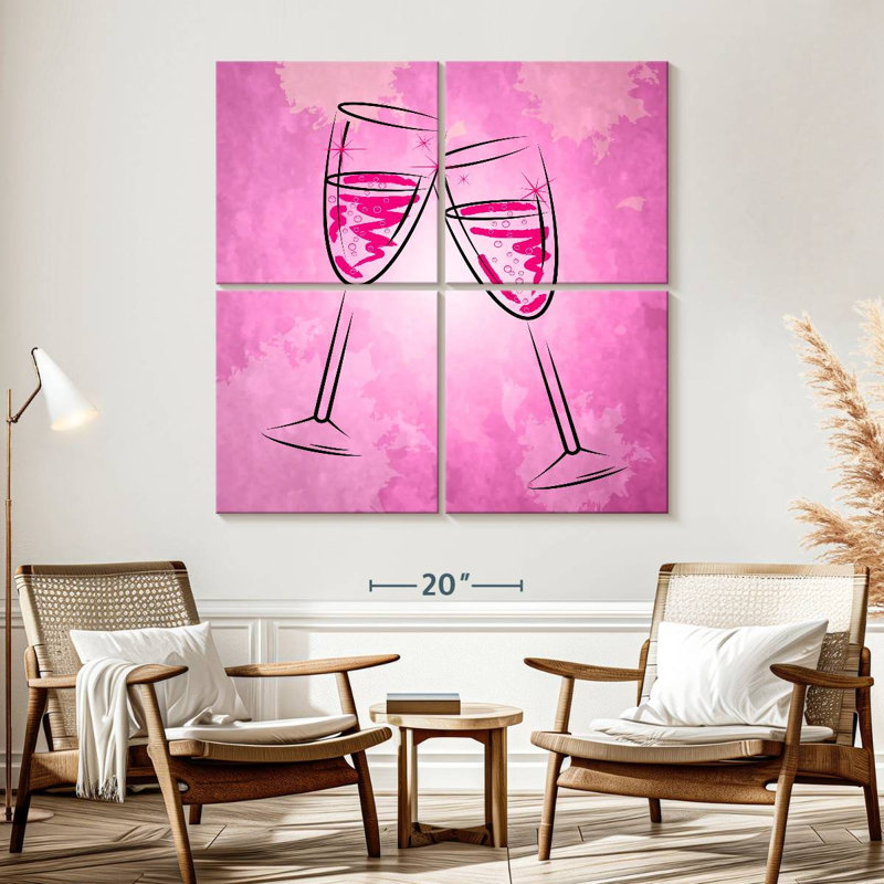 Verres à champagne Yarlin, H 57 po x l 57 po