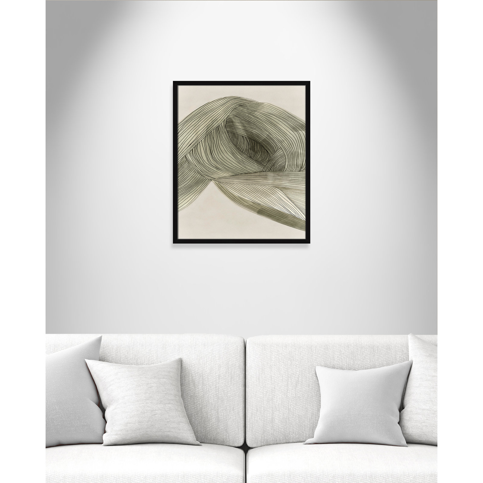 Arnell "Dreaming in Pastel I" Painting, 25.5" H x 21.5" W x 0.75" D, Satin Black