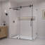 Cabine de douche d'angle coulissante RadianceRP sans cadre en verre transparent, 142-152 cm L x 86 cm P x 193 cm H-132943684-112209005