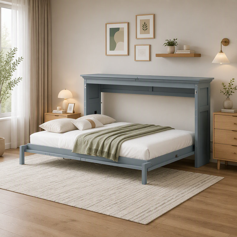 Lit escamotable simple, peut être plié dans une armoire
