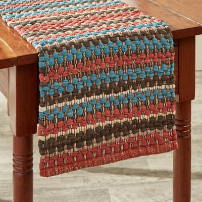 Conzy Runner Striped Chindi Table Runner