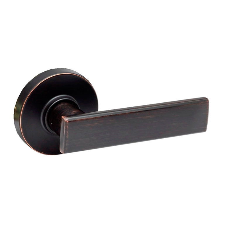 Double levier de porte factice de style résidentiel Craftsman, Bronze toscan