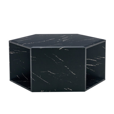 Hexagonal MDF Coffee Table, Characteristic Pattern Stickers