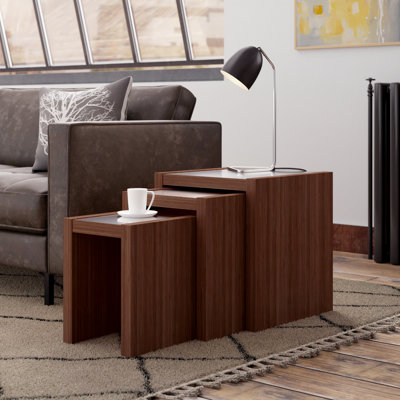 Freelar Glass Top Nesting Tables