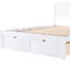 Lit plateforme double en blanc avec de magnifiques capacités sous le tiroir - pin créé et pour une chambre à coucher, rangement spacieux, confortable et confortable