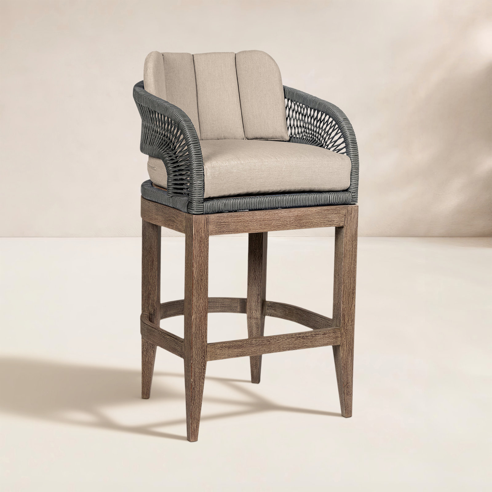 Eucalyptus Patio Bar Stool, 26" H