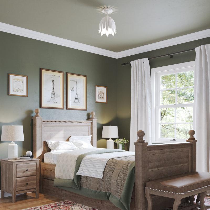 Semi Flush Mount, White