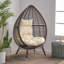 Fauteuil en osier avec coussin Teardrop