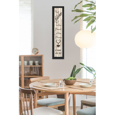 «Kitchen is the Heart of the Home», art textuel encadré