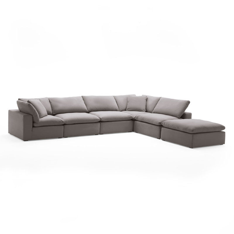 Canapé modulaire Calana, Ardoise, 6 morceaux