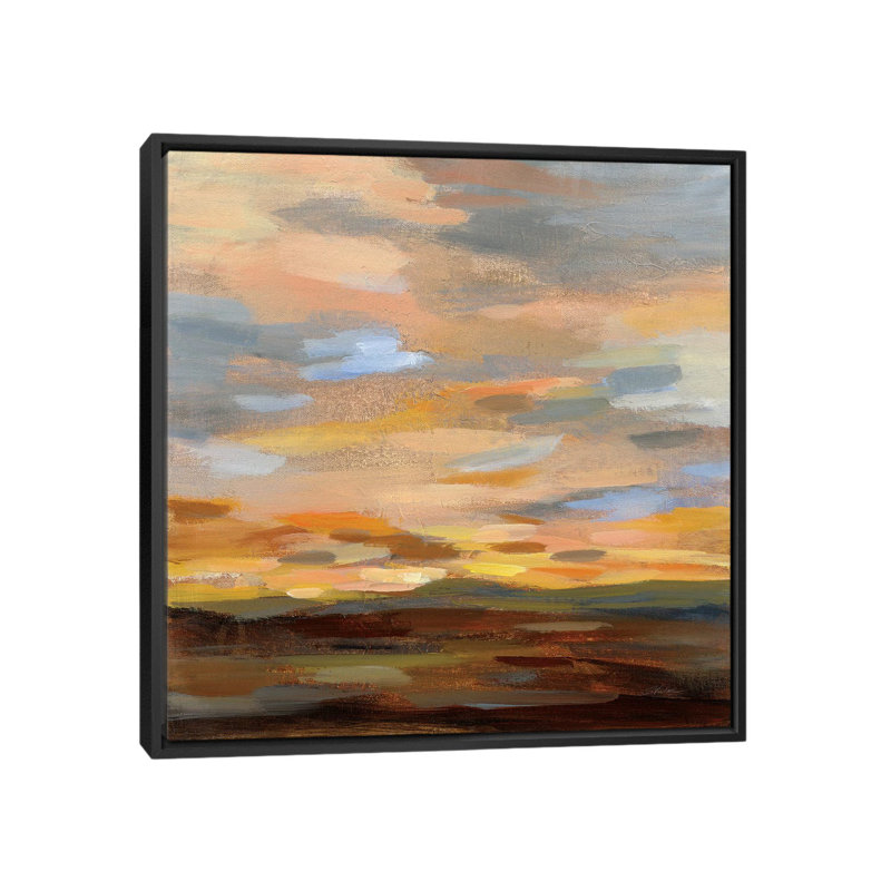 «High Desert Sky III» par Silvia Vassileva - reproduction imprimée, Toile avec cadre noir, H 18 po x l 18 po x P 1,5 po