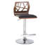 Upholstered and Faux Leather Adjustable Height Bar Stool