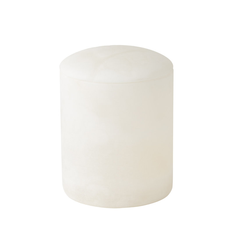 Gala Alabaster Canister-Tall, White