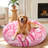 Calming Soft Round Dog & Cat Bed, Anti-Anxiety Donut Cuddler Warming Cozy Fluffy Faux Fur Plush Cushion Bed for Small Medium Large Extra Large Dogs and Cats (45")-987817815-986653829