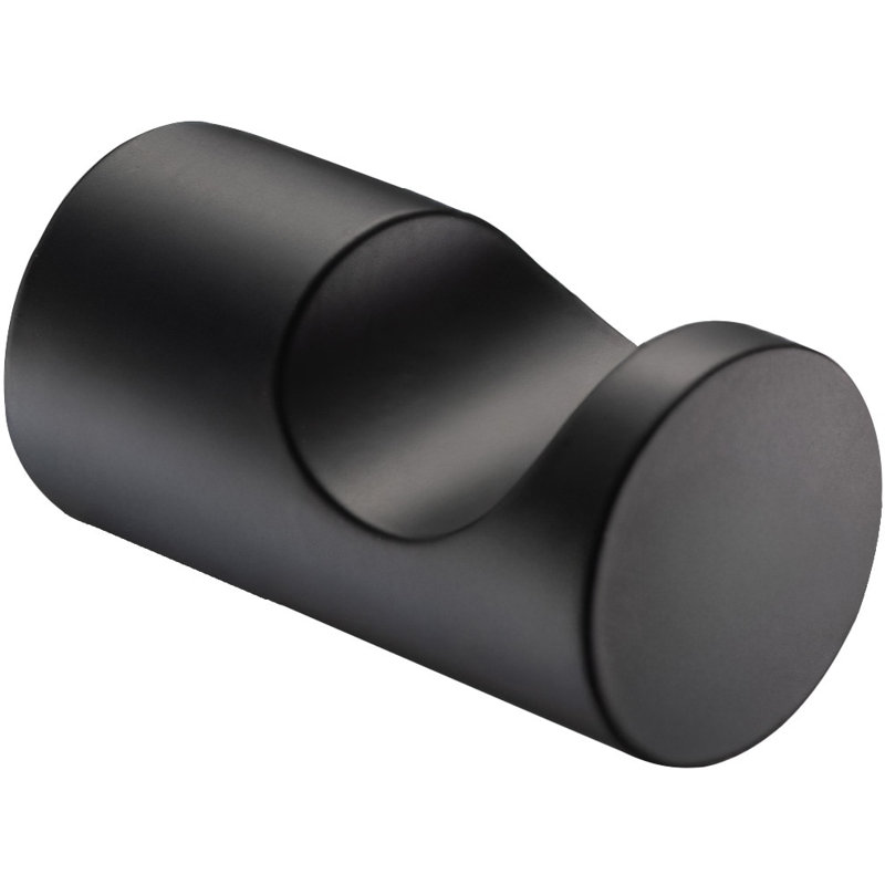 Pure Form Single Robe Hook - Matte Black, Matte Black