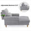 Chaise longue rembourrée avec dossier réglable