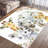 Floral-print Soft Non Woven Rug with Sophisticated Red and Beige Design Ideal for Adding a Fresh Look to Your Indoor Spaces-114329456