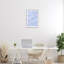 Blue Blooms Patterned Framed Giclee, design by Martina Pavlova-112641571-112641575